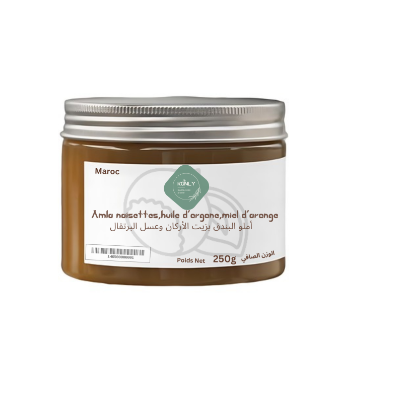 Amlo aux noisettes avec huile d'argane et miel d'orange 250g